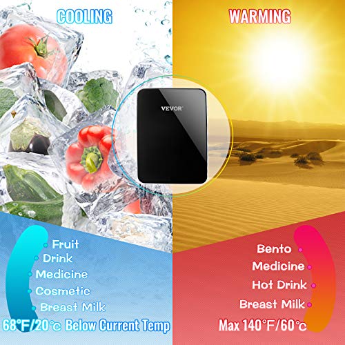 VEVOR Mini-Koelkast 10L Kleine Koelkast Huis/Auto Koelbox Klein Mini Fridge Cosmetische Koelkast, Compacte Draagbare… - Image 3