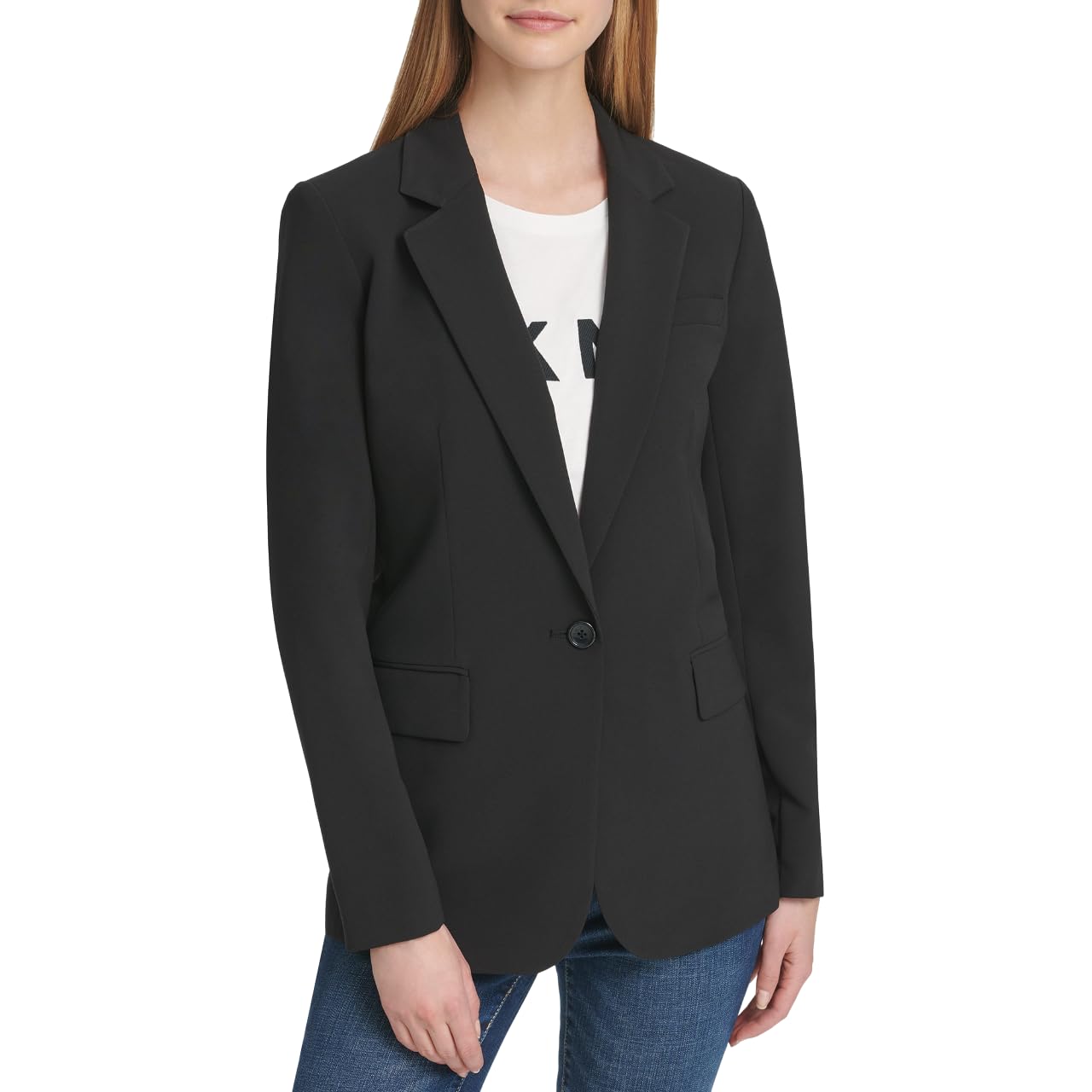 DKNY Womens Foundation Long Sleeve Jacket