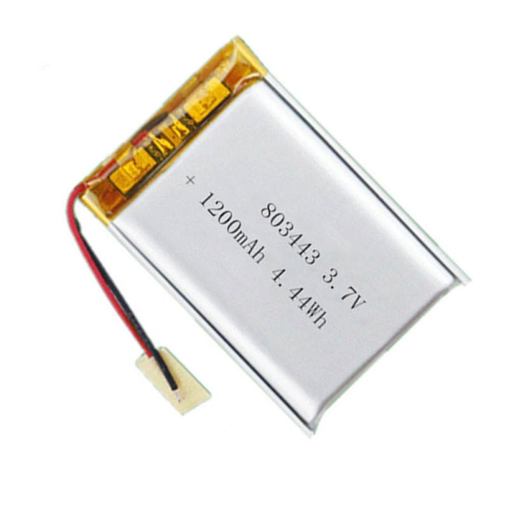 2 5 10 20 PCS 3. 7V 1200mAh 803443 Lipo con 2. Cotón JST de 0 mm Compatible con pequeños proyectos de Bricolaje de electrónica y Dispositivos portátiles(5pcs with Connector)