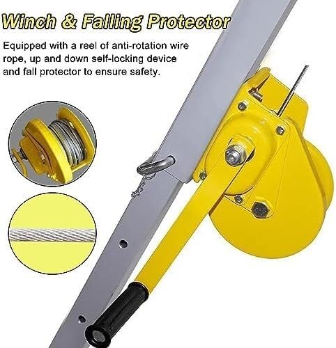 Aluminum Confined Space Tripod Kit Adjustable Legs Rescue System HeavyDuty Support Industrial Safety Equipment for Work at Heights and Confined Areas