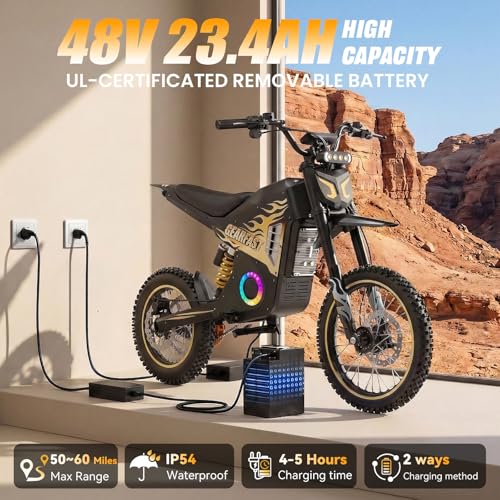 3000W Electric Dirt Bike 50 Miles