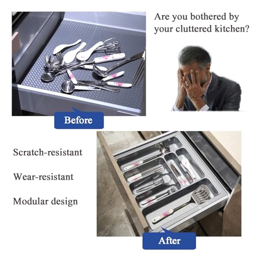 Aufbewahrungsbox – Multifunktionaler Organizer für Geschirr – verschleißfester und kratzfester Kunststoff für Wohnzimmer, Schlafzimmer, Arbeitszimmer und Esszimmer