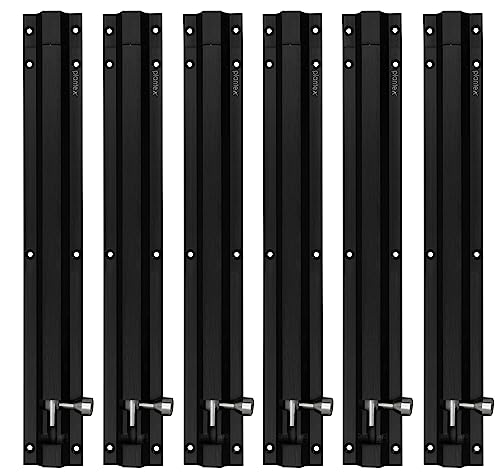 Image of Plantex Stainless Steel 12-inch Tower Bolt /Tower Bolt for Home,Offices Doors and Windows /Tower Bolt for Main Door /Wardrobe Door Latch /Kundi /Chitakini /Door Latch for Windows (Black Finish, Pack of 6)