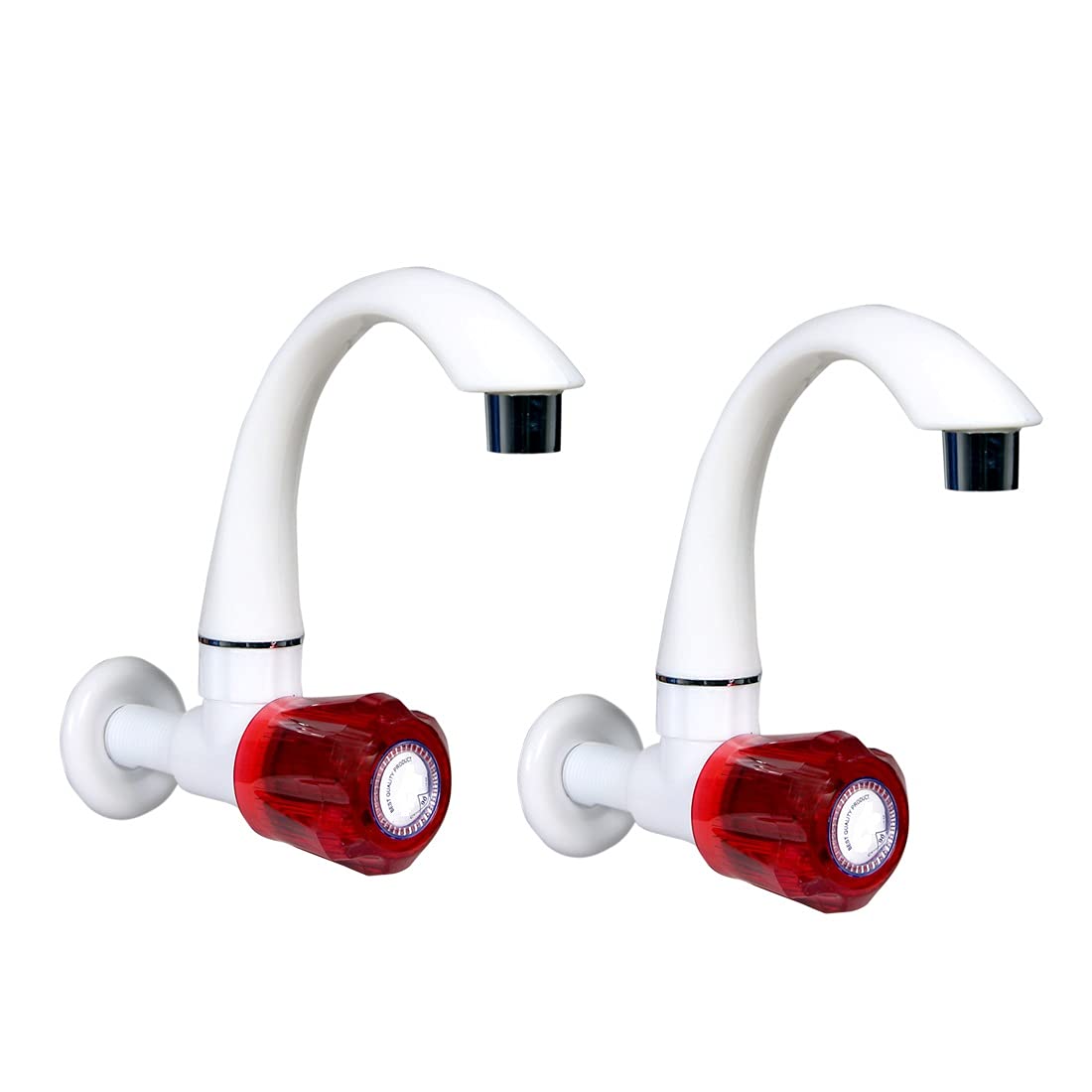 Techhark® Heavy Duty PVC Long Neck Sink Cock Tap for Kitchen/Bathroom Wash Basins, Garden & Outdoor, Sink Faucet for Kitchen Sink Wall Mounted abs Material(Sink Tap, Pack of 2) (B093TD3GC7) Amazon Price History, Amazon Price Tracker