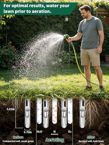 Aerador manual con 4 púas y placa ancha ajustable 36–39” miniatura 7