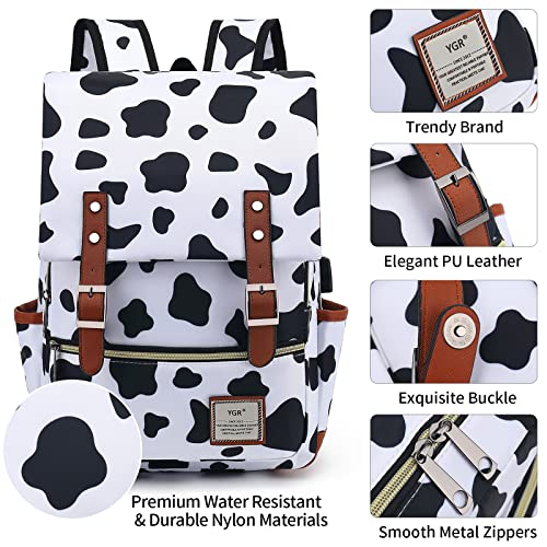 Ygr Floral Laptop Backpack For Women, Female, College, Travel, Business, Outdoor Sports, Office, Work (Cow) #TOP4