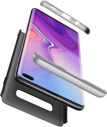 Compatible Samsung Galaxy S10 Plus Funda(2018)Carcasa ultra fina Protectora coj?n+3D Vidrio Templado Pantalla Protector,3 in 1 Hard Caja Caso Skin Case Cover Carcasa para Galaxy S10 Plus Negro Plata Compatible Samsung Galaxy S10 Plus Funda(2018)Carcasa ultra fina Protectora coj?n+3D Vidrio Templado Pantalla Protector,3 in 1 Hard Caja Caso Skin Case Cover Carcasa para Galaxy S10 Plus Negro Plata