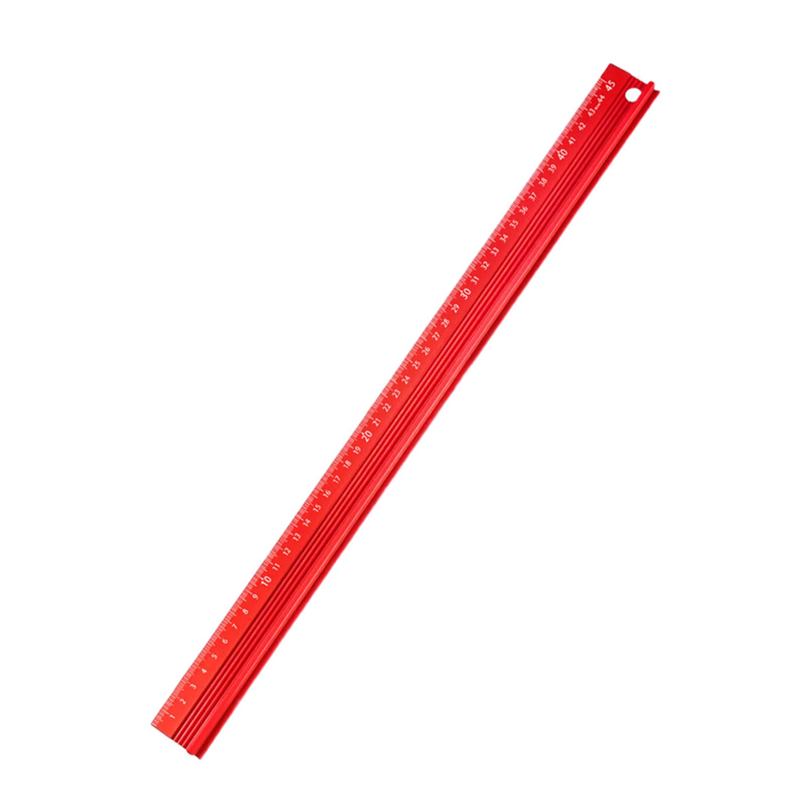 Zbiianxer Red Professional Thickened Aluminum Ruler 3 Size For Accurate Measurement & Smooth Cutting In Crafting & Construction Aluminum Measuring Ruler