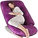 Elover Pregnancy Pillows,U Shaped Full Body Pillow for Sleeping Support,57 Inch Maternity Pillow for Pregnant Women with Removable Cover(Velvet,Dark Purple)