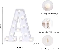 Vista 356 de Foaky LED Letter Lights Sign Marquee Light Up Letters Sign for Night Light Wedding/Birthday Party Battery Powered Christmas Lamp Home Bar