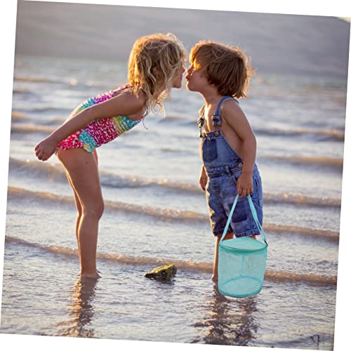 Portable Shell Storage Bag Mesh Beach Tote for Boys and Girls Beach Toys Camping Gear Capacity Lightweight Folds3