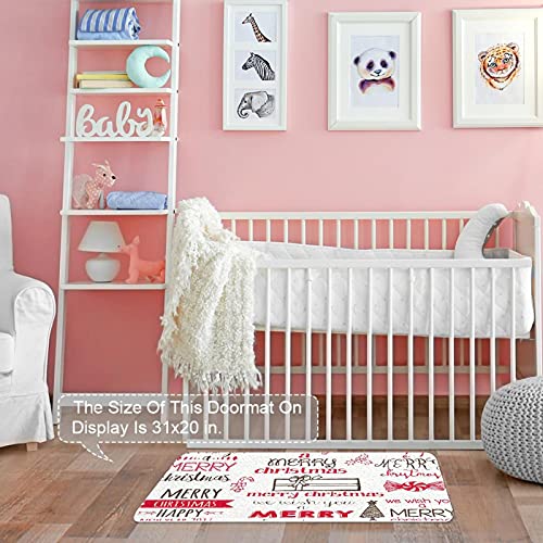 Paillasson de Noël mignon lavable et absorbant intérieur extérieur - 7