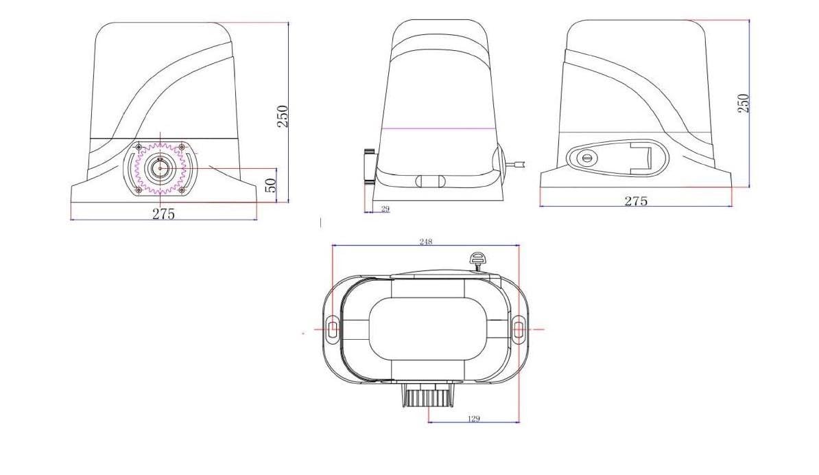 Casanoov Portail coulissant 5m SUNNY H.140cm alu + motorisation RANGER C300