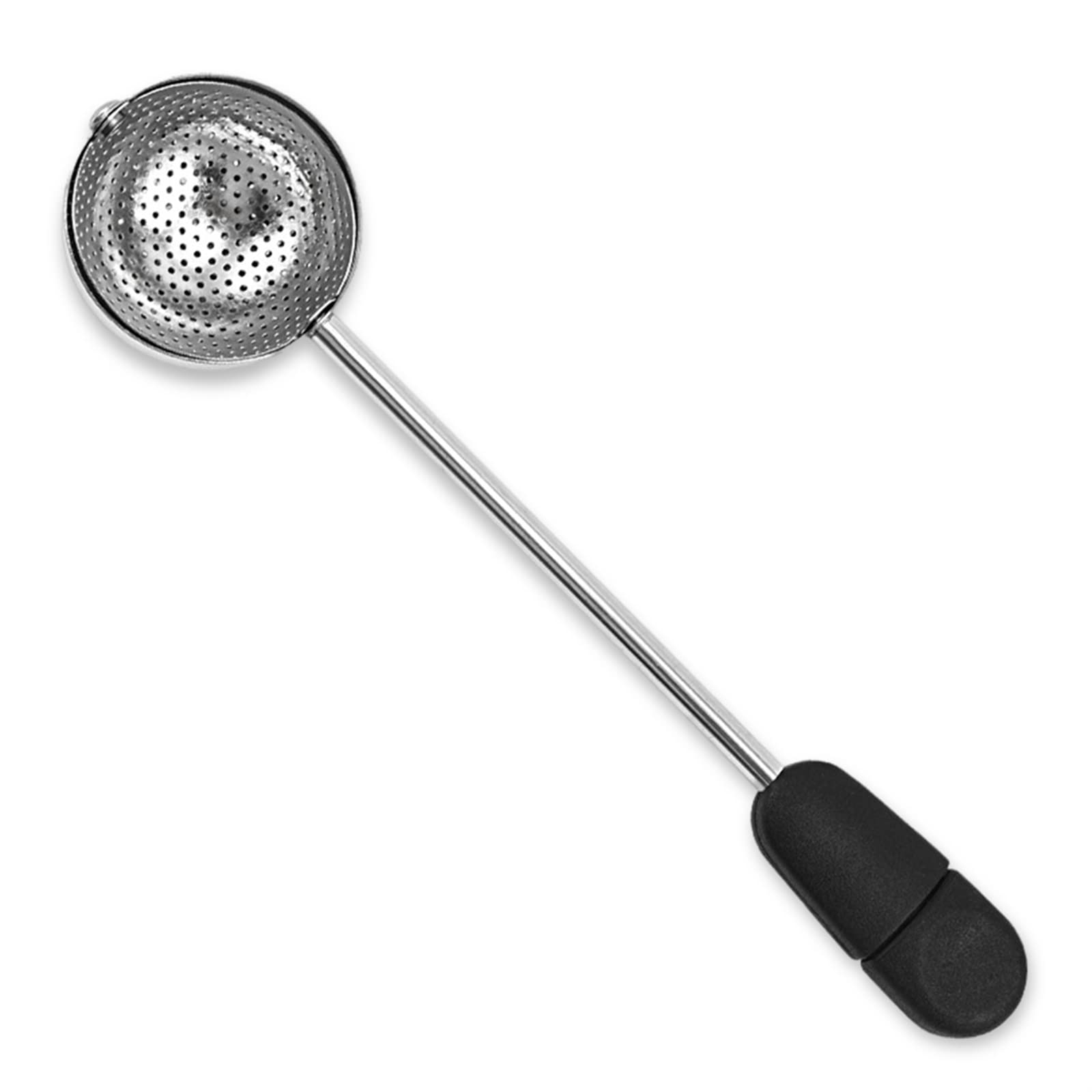 Colador de té de malla para té, infusor de té de acero inoxidable, reutilizable, filtro de bolsas de té de metal, colador de té verde de hojas sueltas para taza, tetera (Schwarz)