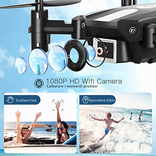 Wipkviey T25 Mini Drone per Bambini con Telecamera...