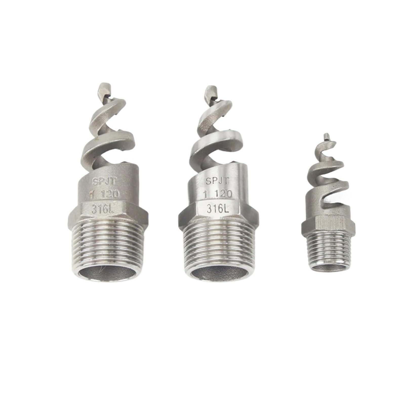 Dysza spiralna ze stali nierdzewnej 316L | Polerowane/niepolerowane, wiele rozmiarów: w zastosowaniach do czyszczenia i chłodzenia(Polished,2-1/2")