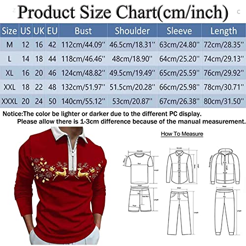 YHEGHT Blusa masculina de inverno casual com zíper e gola virada para baixo blusa de manga comprida
