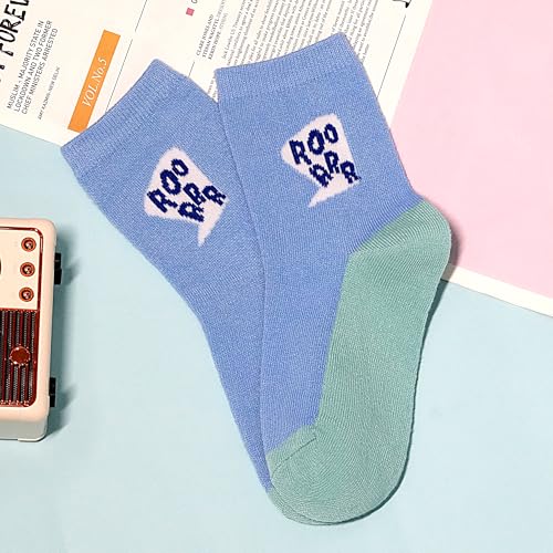 Boys Socks 12 Pairs Novelty Crazy Crew Socks for Toddler Kids Girls 1-7 Years Old Fun Mid Cut Sock Children3