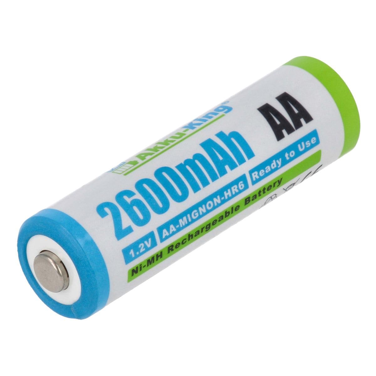 2er Pack Akku kompatibel mit Garmin 010-11874-00 - AA NI-MH 2600mAh 1.2V - für Approach G3, G5, Astro 320, 430 Handheld, Dakota 10, 20, eTrex 10, 20