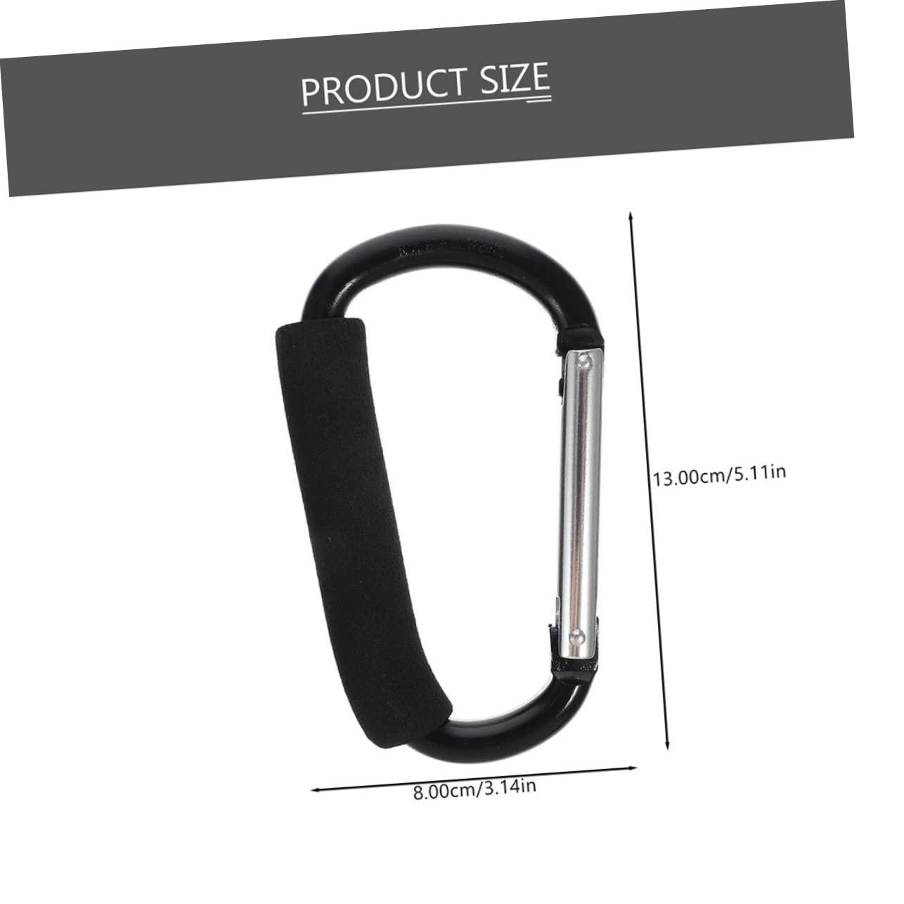 Toddmomy Stroller Hooks 3pcs Aluminum Alloy Heavy Duty Hangers Practical for Baby Stroller Shopping Cart