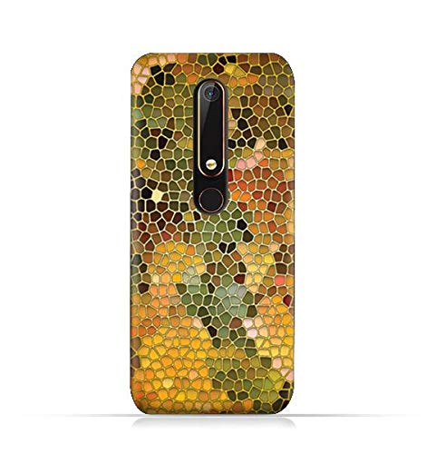 AMC Design nokia 6 2018 TPU Silicone Protective case with Stained Glass Art Design