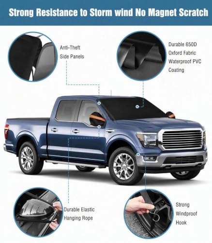 Image of YeewayVeh Car Windshield Ice Snow Cover for Ford F150 /F250 2015-2026