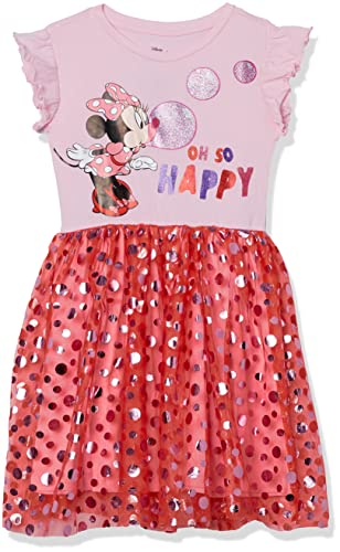 Disney Minnie Mouse Ruffle Sleeve Tulle Dress-Girls Sizes 4-16