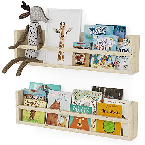 Brightmaison Polynez Floating Shelves for Wall & Book Storage for