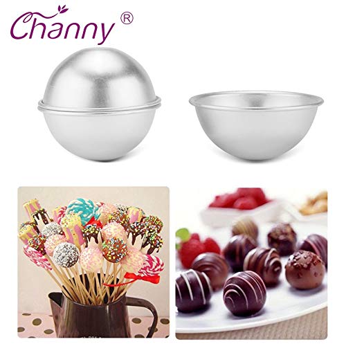 3nh Aluminum Bath Bomb Mold 2 pcs Half Round 3D Ball DIY Bathing Tool Accessories Creative Cake Baking Pastry Mould