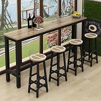 FORRTY Rechthoekige Bartafel keukentafel hoge bartafel 2,5cm dikke plaat,gegalvaniseerd stalen frame,160/180cm lengte optioneel,stevig duurzaam,geschikt als eettafel,keukenblad,ontbijtbar,entree tafel