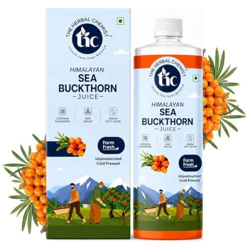 Image of The Herbal Chemist Sea Buckthorn Juice | Rich in Natural Vitamin C, Omega Fatty Acids & Antioxidants | Supports Immunity, Skin Glow & Digestion | Liquid Form | 500ml