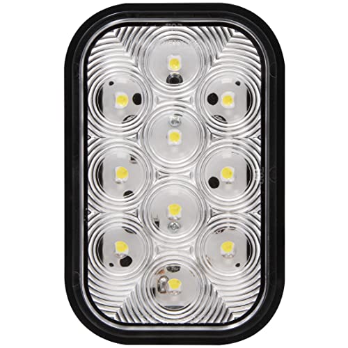 Maxxima Rectangular White Back Up - 10 LED miniatura 1