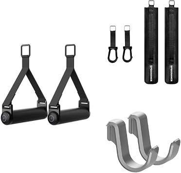 Speediance PowerGrip Smart Heavy Duty Exercise Handles & Adjustable Barbell Hooks & Extender Straps Attachments Bundle