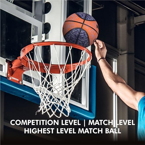 Nivia Graffiti Basketball, 8 Panels, Blue-Orange, Size 7 - Image 4