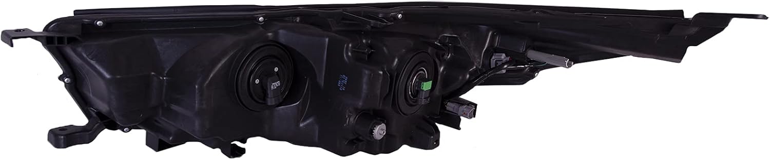PERDE Headlights Set Black Housing With Clear Lens Compatible with Toyota Highlander 2014-2016
