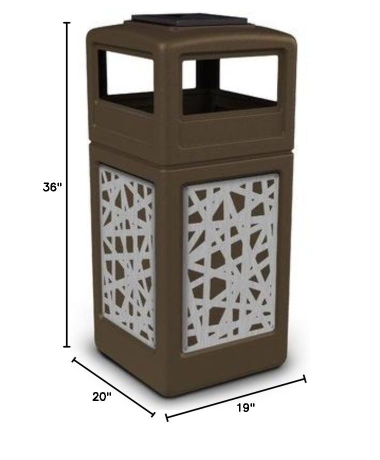 Image of Precision 42 Gallon Waste Container Color: Brown