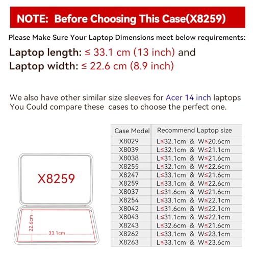 Smatree Hard EVA Protective Sleeve Case Compatible for 14 inch Acer Chromebook 314-CB314-3H-C41F Notebook Bag (X8259) by Smatree - Image 2
