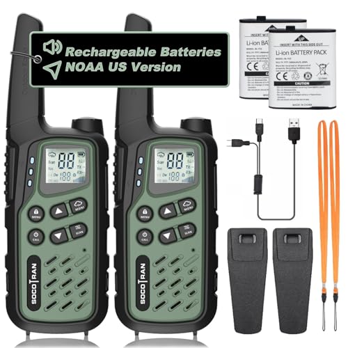 SOCOTRAN TH25 Rechargeable Walkie Talkies for Adults