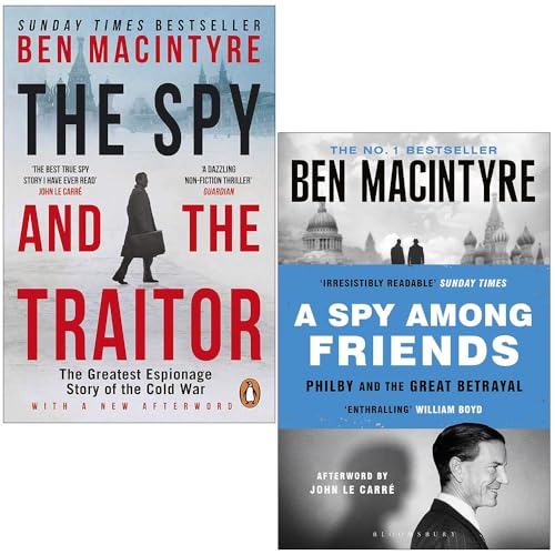Ben Macintyre 2 Books Collection Set (The Spy And The Traitor And A Spy Among Friends)