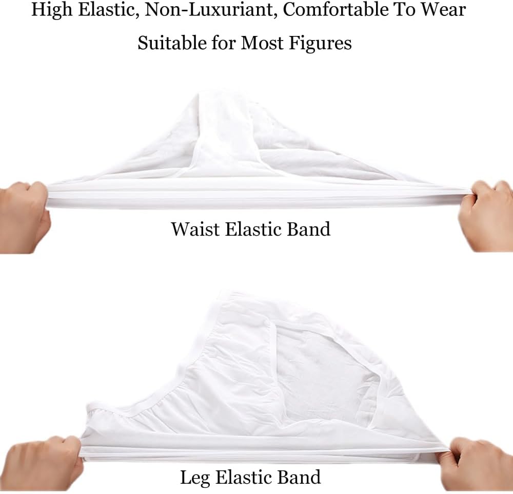 STARLY Women's Disposable Pure Cotton Underwear Travel Panties High Cut Granny Briefs White/Macarons/Black (10pcs) - Image 7