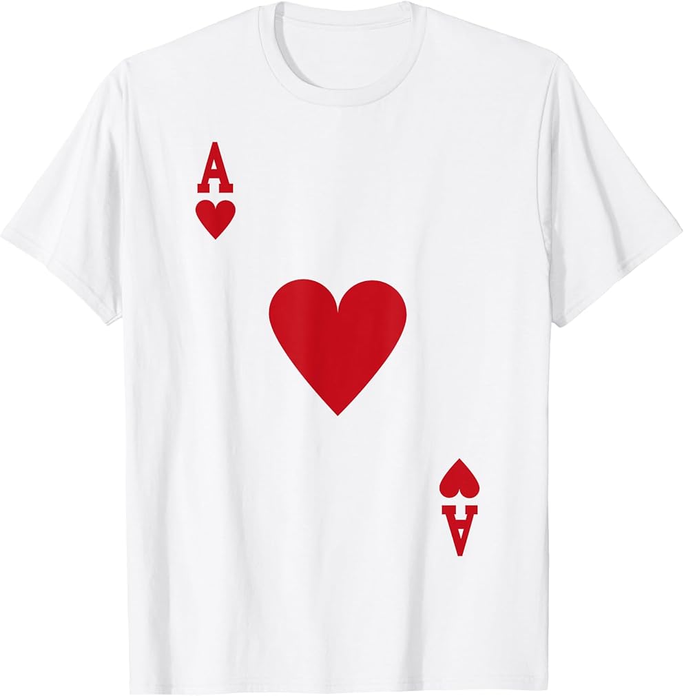 Halloween Ace of Hearts Costume Shirt Men Women T-Shirt