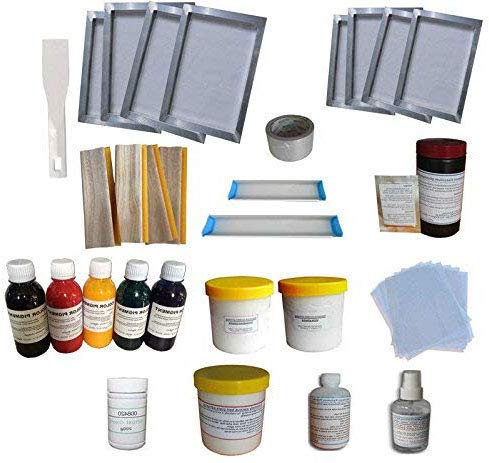 INTBUYING Screen Printing Materials Kit Bundle Squeegee T-Shirt Silk Screen Printing Accessories for Starter