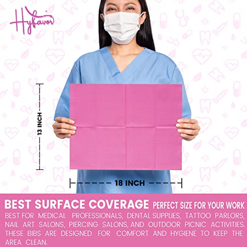 Dental-Bib125-Pack--Pink-Dental-Bibs-Disposable--Multipurpose-Waterproof-Tattoo-Bibs--Soft-Flexible-Pink-Bibs-for-Dental-Tray-Covers--3-Layer-Protection-Nail-Napkins-for-Acrylic-Pink