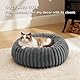 BEDSURE Katzenbett orthopädisches Katzen Bettchen - 51x51x15cm rundes Katzensofa mit waschbarem & abnehmbarem Cord-Fleece-Bezug, rutschfeste Unterseite, dunkelgrau