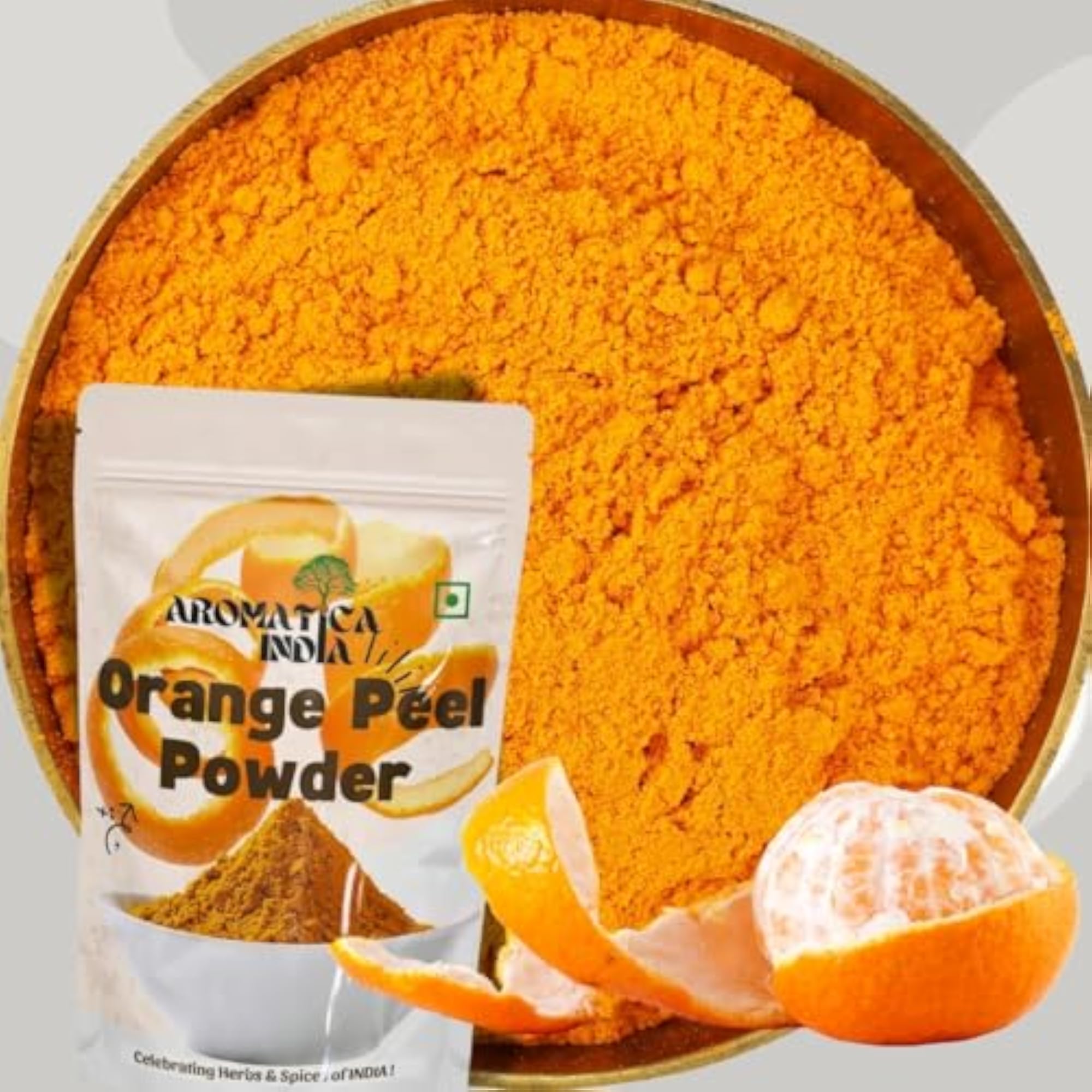 100% Pure Orange Peel Powder for Skin Brightening