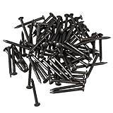 RDEXP Black Round Head Wood Screw Nail Decorative Furniture Miniature Nail Lenght 1.8cm/0.71' Pack...
