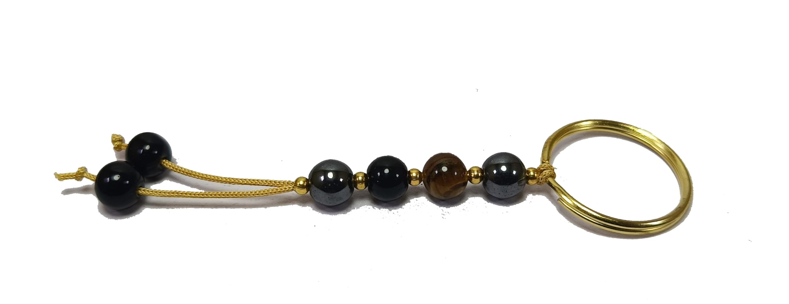 Natural Triple Protection Black Obsidian Tiger Eye And Hematite Crystal Key Chain Key Ring For Chakra And Reiki Healing-image-21