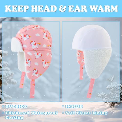 Image of BAVST Winter Trapper Hat for Boys Girls Waterproof Warm Baby Toddler Ushanka Fleece Beanie Hats for 6M-6T