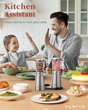 TOMEEM Electric Salt and Pepper Grinder Set with Storage Base, Stainless Steel Rechargeable Salt and Pepper Grinder Set, 4.5oz Large Capacity, 1.8" Wide Mouth, Adjustable Coarseness, Ideal for Kitchen - Image 8