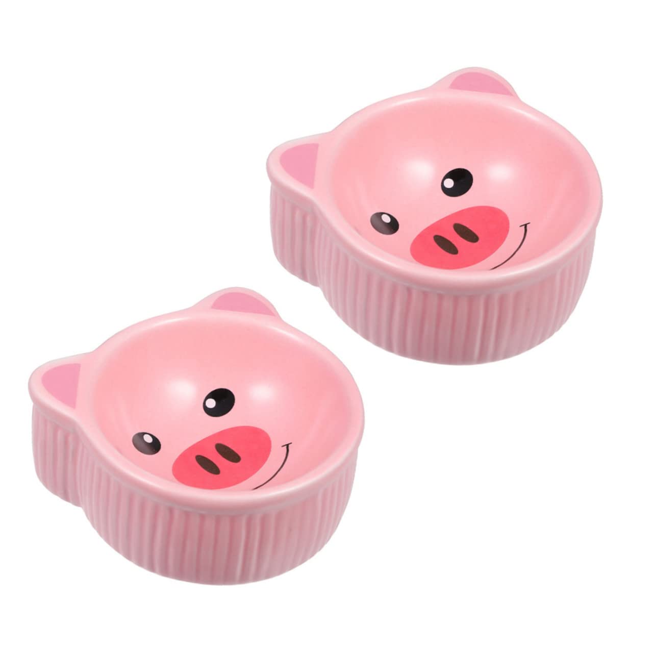 Mipcase Non-Slip Ceramic Pet Bowl Set Hamster Feeder Large Capacity for Water Food Storage